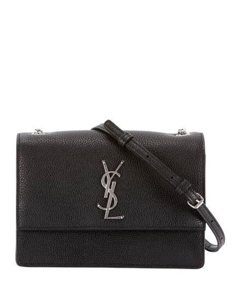 Saint Laurent Monogram YSL Sunset Small Chain Pebbled 